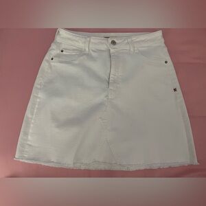 WARP+WEFT White Denim Skirt